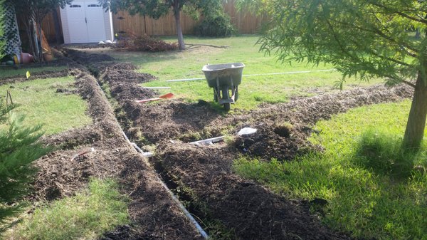 Lawn Sprinkler System Installation - Installation of a lawn sprinkler system in Arlington, TX. All lawn sprinkler systems installed by Thrive are inspected by the city and include a 3 year warranty on parts and labor. Lawn Sprinkler System Installation - Installation of a lawn sprinkler system in Arlington, TX. All lawn sprinkler systems installed by Thrive are inspected by the city and include a 3 year warranty on parts and labor.