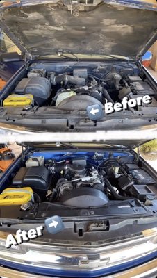 Engine bay cleaning - Our engine bay cleaning service is designed to transform the heart of your vehicle. We meticulously remove dirt, grime, and grease, revealing the inner workings in their full glory. Our expert technicians carefully clean each component, from the intricate wiring to the shining metal surfaces. With our service, your engine bay will not only look pristine but also function at its best. Experience a rejuvenated engine bay that reflects our commitment to precision and quality.