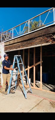 Rotted Beam Above Garage Door Rotted - Rotted beam above garage door rotted
Built temporary wall to hold roof
Removed existing beam
Installed new beam
Leveled and reset joists for roof
Prep for stucco
Applied stucco to front of garage

Ranch Hands Construction “We Do It All”

Handyman Inside Project Santa Barbara, Montecito, Goleta, Carpinteria, Buellton, Summerland, Santa Ynez, Solvang, Los Olivos, Ballard, Santa Maria, Los Alamos, Nipomo, Pismo Beach, Arroyo Grande, San Luis Obispo County,Ventura County, Monterey County, Santa Cruz County

Handyman Service Outside Project Carmel by the sea, Monterey, Pacific Grove, Carmel Valley, Big Sur, Carmel Highlands, Pebble Beach, Seaside, Marina, Salinas, Watsonville, Santa Cruz, Aptos, Capitola, Scotts Valley, San Luis Obispo County, Santa Barbara County, Ventura County

24 Hour Handyman Construction Company

RHC provides the following services; Bathroom Remodeling, Carpentry, Concrete & Masonry, Damage Restoration, Decks & Railings, Door Installation, Fences & Gates, Flooring, Flooring Installation, Furniture Assembly, General Contracting, Gutter Services, Home Remodeling, Deck Construction/Replacement, Patio Construction, Virtual Consultations, Painting, Picture & Mirror Hanging, Plaster & Drywall Services, Plumbing Services, Residential Services, Siding, Tile Installation, & Window Services
