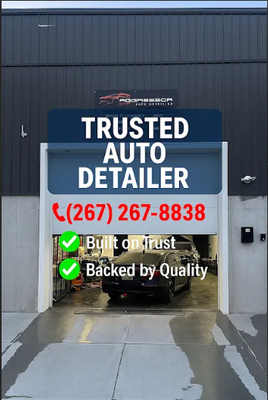 🚗✨ Aggressor Pro Auto Detailing - Precision • Protection • Perfection
📱 Call or Text: 📞 (267) 267-8838
🚀 What We Offer
Auto Detailing Work
Interior & Exterior Detailing
Upholstery & Carpet Cleaning 🧼
Wheel & Rim Detailing 🛞
Handwashing & Full-Service Packages 🖐️
Paint Services
Paint Correction ✨
Paint Restoration 💎
Paint & Exterior Protection 🛡️
Auto Bug & Sap Removal 🐞🌲
Restoration & Repair
Dent Repairs 🛠️
Headlight Restoration 🔦
Specialty Services
Engine Cleaning 🛢️
Car Wash Packages 🚙
Car Window Cleaning 🪟
Vehicle Wraps
Vehicle Wrapping Application 🎨
Wrap Removal 🧰
Custom Wrap Design 🖌️
Aggressor Pro Auto Detailing
— Where passion meets precision. Call us today! 📞 (267) 267-8838