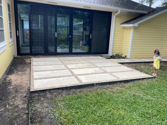 The clients want a beautiful patio and that’s what they get. - This patio was build on a back yard that nobody used but with the new patio everyone wants to be there The clients want a beautiful patio and that’s what they get. - This patio was build on a back yard that nobody used but with the new patio everyone wants to be there
