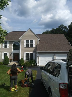 Whole Roof replacement and siding - The house was recently purchased. We did a brand new roof and also updated the whole house with vinyl siding!