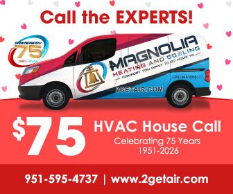 House Call - The HVAC system in your home is a complex mechanical device. It includes many moving parts that work together to heat and cool your home effectively. We will perform a check list and then recommend the next best step. Magnolia Heating and Cooling is here to ensure your HVAC system operates at peak performance all year.