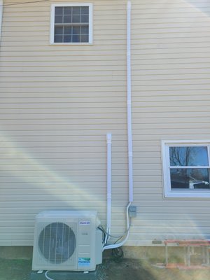 2zone ductless heat pump install in Garage. - 2 zone Ductless Heat pump install