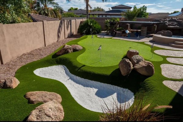 Putting Greens - We put this portfolio together for customers to see a range of putting green projects we have completed. Apex Turf have installed thousands of putting greens. We specialize in making putting greens feel like the real thing. With true feel and green speed through the use of "sand-filled" technology. Putting Greens - We put this portfolio together for customers to see a range of putting green projects we have completed. Apex Turf have installed thousands of putting greens. We specialize in making putting greens feel like the real thing. With true feel and green speed through the use of "sand-filled" technology.