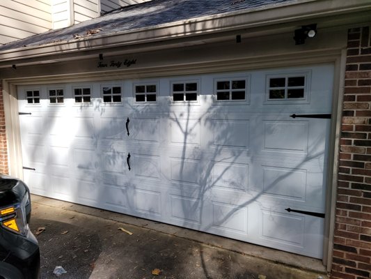 New 18x7 door - This house didn't have a garage door. We installed this door 1 week after the free consultation. This customer now has a garage door and some additional curb appeal. New 18x7 door - This house didn't have a garage door. We installed this door 1 week after the free consultation. This customer now has a garage door and some additional curb appeal.