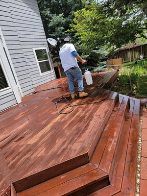 Decks and Fences - These are pictures of old decks and fences getting refinished. The right products and prep work make a huge difference! Decks and Fences - These are pictures of old decks and fences getting refinished. The right products and prep work make a huge difference!