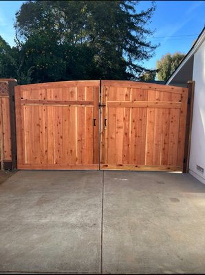Gate - We built a new double gate and installed it. Gate - We built a new double gate and installed it.