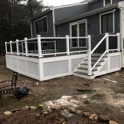 Deck - We build this deck . Deck - We build this deck .