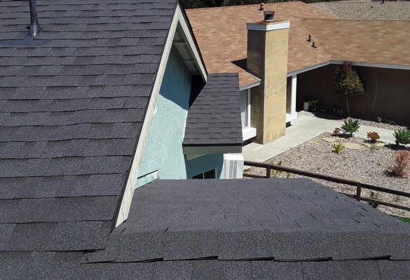 Shingle Roof Replacement - Lift and remove all old shingles and underlayment. Replace all rotten wood. installed DFF 30# UDL (Malarkey) underlayment. Installed all new OC true def cool shingles. Shingle Roof Replacement - Lift and remove all old shingles and underlayment. Replace all rotten wood. installed DFF 30# UDL (Malarkey) underlayment. Installed all new OC true def cool shingles.