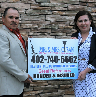 About Us - Sandra and her professional cleaning staff at Mr. & Mrs. Clean in Omaha are devoted to your home cleaning so you can simply enjoy a clean, spotless home. Our affordable home cleaning services cover the cleaning of all rooms and hallways, bathrooms, kitchen, bedrooms, and living areas. About Us - Sandra and her professional cleaning staff at Mr. & Mrs. Clean in Omaha are devoted to your home cleaning so you can simply enjoy a clean, spotless home. Our affordable home cleaning services cover the cleaning of all rooms and hallways, bathrooms, kitchen, bedrooms, and living areas.