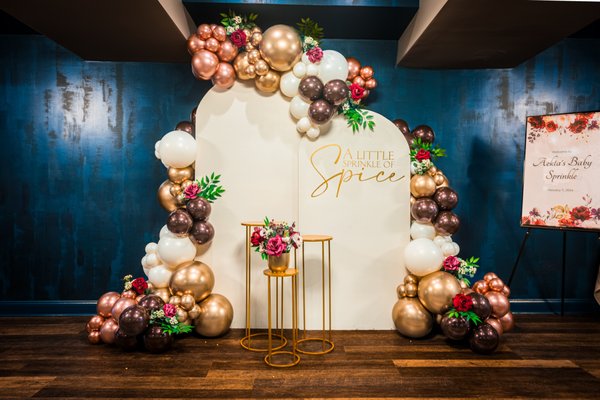 ✨A Little Sprinkle of Spice ✨ - ✨A Little Sprinkle of Spice ✨

This stunning baby sprinkle setup was all about elegance, warmth, and a touch of luxury! From the rich metallic tones to the soft ivory accents, every detail was designed to create a sophisticated yet inviting celebration for Aekta’s special day. 🌿🎈

The perfect blend of balloons, floral details, and our chic backdrop made this event truly picture-perfect. Whether you're celebrating a baby sprinkle, birthday, or bridal shower, we bring your vision to life with custom designs that fit any occasion!