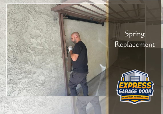 Spring Replacement - At Express Garage & Gate Services in Orange County, CA, our Spring Replacement service ensures your garage door operates safely and smoothly from day one. Whether your torsion or extension springs are worn, broken, or improperly tensioned, our licensed and insured technicians arrive equipped with premium-grade replacements matched precisely to your door’s size and weight. We remove old springs, install new balanced springs, adjust tension, and perform a comprehensive safety inspection to prevent future issues.
Key Benefits:
Same-Day Scheduling: Fast response across Orange County to minimize downtime.
Transparent Quotes: Upfront, competitive pricing with no hidden fees.
Safety Assurance: Every replacement includes a complimentary safety and maintenance check.
Expert Technicians: Decades of combined experience with residential and commercial systems.
Trust our family-owned team to restore your door’s reliability—call today for a free estimate! Spring Replacement - At Express Garage & Gate Services in Orange County, CA, our Spring Replacement service ensures your garage door operates safely and smoothly from day one. Whether your torsion or extension springs are worn, broken, or improperly tensioned, our licensed and insured technicians arrive equipped with premium-grade replacements matched precisely to your door’s size and weight. We remove old springs, install new balanced springs, adjust tension, and perform a comprehensive safety inspection to prevent future issues.
Key Benefits:
Same-Day Scheduling: Fast response across Orange County to minimize downtime.
Transparent Quotes: Upfront, competitive pricing with no hidden fees.
Safety Assurance: Every replacement includes a complimentary safety and maintenance check.
Expert Technicians: Decades of combined experience with residential and commercial systems.
Trust our family-owned team to restore your door’s reliability—call today for a free estimate!