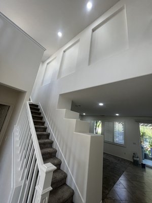 Interior painting - This was a full home interior painting project that we finished up in Canyon Country,CA. All walls and base moulding received 1 coat of prime and 2 coats of paint. Interior painting - This was a full home interior painting project that we finished up in Canyon Country,CA. All walls and base moulding received 1 coat of prime and 2 coats of paint.