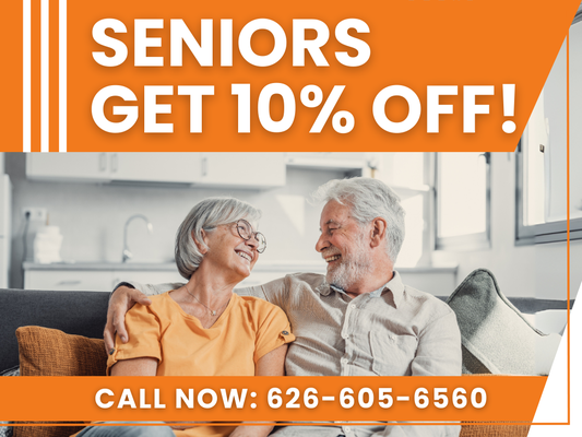 Special 10% Savings for Seniors! - We value our seniors! Enjoy a special 10% discount on our services as a token of appreciation for the wisdom and experience you bring to our community.