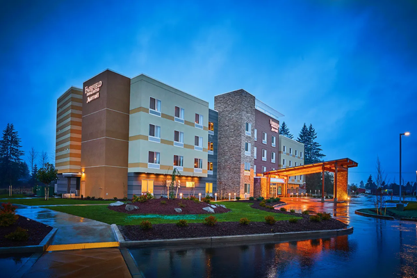 Hospitality- Fairfield Inn & Suites - PROJECT SCOPE
48,000 square feet
Site construction included infrastructure for multiple commercial pads and 356 stalls of parking
98 guest rooms including suites, single occupancy, and ADA accommodations
Common areas, pool, breakfast area, conference rooms, and fitness facility
Tribe uses special conference room design to provide classroom space for local trade school Hospitality- Fairfield Inn & Suites - PROJECT SCOPE
48,000 square feet
Site construction included infrastructure for multiple commercial pads and 356 stalls of parking
98 guest rooms including suites, single occupancy, and ADA accommodations
Common areas, pool, breakfast area, conference rooms, and fitness facility
Tribe uses special conference room design to provide classroom space for local trade school