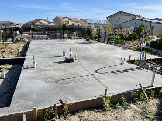 ADU Foundation March 2023 - This was an ADU foundation consisting of 900 SF living area and a 400 SF garage. We also completed a driveway extension.