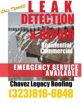 Emergency Leak Detection & Repair Services - Chavez Legacy Roofing provides Residential & Commercial Emergency Services for Leak Detection & Repairs!
All roofs will be permitted and up to code with all Title 24 compliant requirements. Emergency Leak Detection & Repair Services - Chavez Legacy Roofing provides Residential & Commercial Emergency Services for Leak Detection & Repairs!
All roofs will be permitted and up to code with all Title 24 compliant requirements.