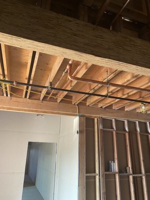 Commercial Plumbing - overhead plumbing work done for a new school in Fairfield. Commercial Plumbing - overhead plumbing work done for a new school in Fairfield.
