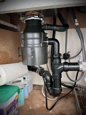 Garbage disposal - Replace the garbage disposal and drain clean up Garbage disposal - Replace the garbage disposal and drain clean up