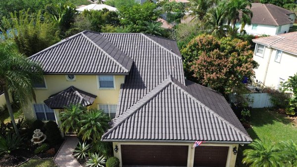 Spanish "S" Graphite - Roof replacement with architectural Spanish "S" tile: Brastile Clay Graphite Spanish "S" Graphite - Roof replacement with architectural Spanish "S" tile: Brastile Clay Graphite