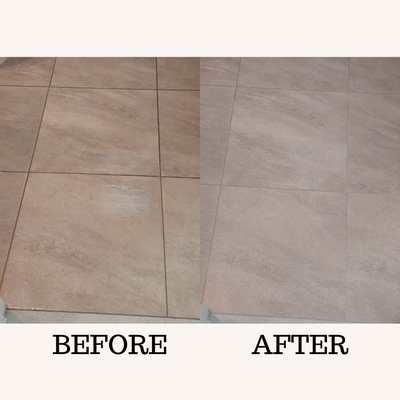 Tile and grout cleaning - Before and after pictures