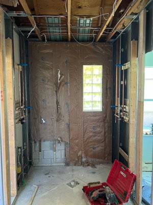 Shower remodel - This is a shower remodel before and after high end specialty install Shower remodel - This is a shower remodel before and after high end specialty install