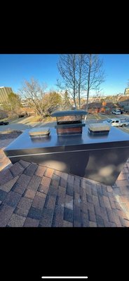 Chimney rebuilt and repaired - We rebuilt this chimney as it had extensive damage. Now it is back to its beauty and operating properly. Chimney rebuilt and repaired - We rebuilt this chimney as it had extensive damage. Now it is back to its beauty and operating properly.