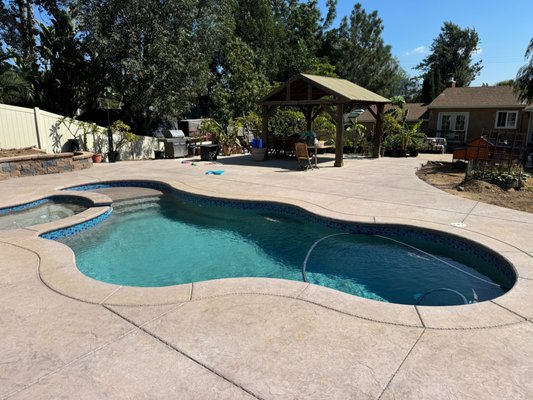 LA MESA INSTALL Cancun Deluxe - Project Highlight: La Mesa, CA

We recently completed a beautiful Cancun Deluxe fiberglass pool installation in La Mesa, complete with custom splash deck jets — and the results are incredible!

The homeowners wanted something fun, stylish, and low-maintenance for their growing family. The Cancun Deluxe was the perfect fit with its built-in seating and smooth curves. We added splash jets for a playful touch the kids can’t get enough of — and let’s be honest, the adults love them too.

What was once an empty yard is now the center of weekend fun, relaxation, and memory-making. It’s amazing what a well-designed pool can do for a home and a lifestyle.

Ready to transform your space? Let Cherry Pools bring your dream backyard to life.
