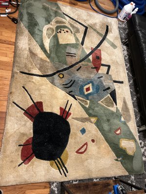 Antique Wool Rug Cleaning/Restoration - This wool rug had not been deep cleaned for at least 20 years. We are extremely careful with antique rugs because they can be damaged from hot water extraction. This one in particular turned out very nice. Replacing the backing prior to deep cleaning is recommended prior to deep cleaning for best results. Antique Wool Rug Cleaning/Restoration - This wool rug had not been deep cleaned for at least 20 years. We are extremely careful with antique rugs because they can be damaged from hot water extraction. This one in particular turned out very nice. Replacing the backing prior to deep cleaning is recommended prior to deep cleaning for best results.