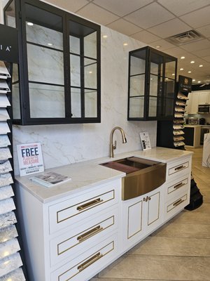 Visit Our Showroom - Step inside our showroom and discover the possibilities for your next kitchen or bath project. Our state-of-the-art displays feature a curated selection of the latest styles, premium cabinetry, countertops, and hardware—designed to spark your imagination and help you find the perfect fit for your home.

Whether you’re remodeling, building new, or just seeking inspiration, our showroom lets you experience quality and craftsmanship up close. Explore fully built kitchens and baths, compare materials and finishes, and connect with our friendly design experts who are ready to guide you every step of the way.

Visit our showroom today—where your dream kitchen or bath becomes a reality!