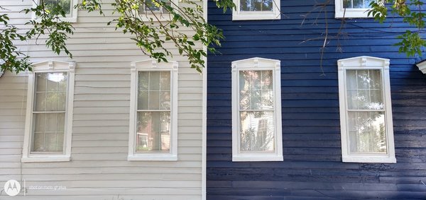 Exterior Painting - These are before and after photos of the smooth finish we completed in one home owners home. Notice the smooth finish difference !!!