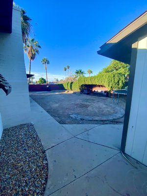 Back Yard Putting Green For A 4 Year Old Golf Prodigy - This was done in Paradise Valley.  There was a partially filled pool in the space.  They was huge deck lips of concrete and rebar everywhere.  This turned out amazing and the little guy couldn't wait to try out his new putting green.