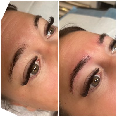 Micro blading - Using a blade to create strokes in the skin to mimic hair to creat or define your brows Micro blading - Using a blade to create strokes in the skin to mimic hair to creat or define your brows