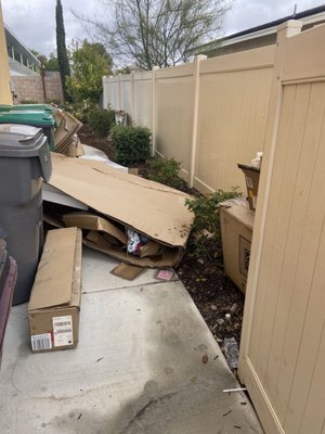 Junk Removal - Customer gave us a message she let us know she needed our service, so we set a day and time and we got it all done within mins. She was satisfy how quick & easy we were to work with and happy we cleared all of the clutter she had! Junk Removal - Customer gave us a message she let us know she needed our service, so we set a day and time and we got it all done within mins. She was satisfy how quick & easy we were to work with and happy we cleared all of the clutter she had!