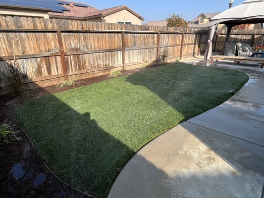 The Bakers Project - This remodel was done on a home in Clovis to better accommodate the children and pets with new sod and low maintenance plants and materials. The Bakers Project - This remodel was done on a home in Clovis to better accommodate the children and pets with new sod and low maintenance plants and materials.