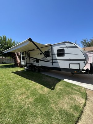 Full Detail on 28FT OpenRange Ultralite - Full Interior + Exterior Detail on 28ft OpenRange Ultralite. Customer was looking to sell his RV so he called me to come restore it and get the vehicle looking great to put up a listing. I carefully washed every inch of the exterior including the roof and trim to greatly improve the look of the vehicle. On the inside I went through every compartment and carefully dusted, steamed, cleaned, and vacuumed every bit of dirt, dust, or debris in sight! After I finished the vehicle looked almost brand new and the customer was extremely pleased! This was overall a very fun job and I had a great time helping my customer sell his vehicle! Full Detail on 28FT OpenRange Ultralite - Full Interior + Exterior Detail on 28ft OpenRange Ultralite. Customer was looking to sell his RV so he called me to come restore it and get the vehicle looking great to put up a listing. I carefully washed every inch of the exterior including the roof and trim to greatly improve the look of the vehicle. On the inside I went through every compartment and carefully dusted, steamed, cleaned, and vacuumed every bit of dirt, dust, or debris in sight! After I finished the vehicle looked almost brand new and the customer was extremely pleased! This was overall a very fun job and I had a great time helping my customer sell his vehicle!