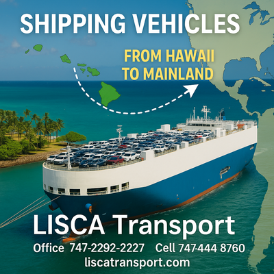 CAR SHIPPING FROM HAWAII TO MAINLAND - LISCA Transport offers global ocean freight services to ship your vehicle.

We simplify long-distance shipping with expert support, an easy-to-use online platform, inventory tracking, and more—all designed to make the process smooth and stress-free. Ships depart from the Hawaiian Islands every week, and you can load 1 to 5 vehicles per container, along with parts, dismantled vehicles, or any other cargo you need to move. Even non-running vehicles can be shipped without issue.

We offer service from Honolulu, Hilo, Kahului, Kona and Nawiliwili - at the guaranteed lowest rates. There are two options available when shipping an automobile from Hawaii to the mainland: port-to-port service and nationwide service. With port-to-port service, your vehicle will be transported from your port of choice in Hawaii to your port of choice on the mainland. With nationwide service, your vehicle will be transported from your port of choice in Hawaii and will be delivered directly to your residence or business - anywhere Nationwide.