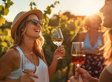Dinner Tour - A gorgeous sunset. Rich wine. A delicious dinner. What more could you ask for?!

Our Dinner Tour takes you on an amazing journey in the twilight hours to some of the best wineries in Niagara. You’ll indulge in tastings at 4 of Niagara’s best wineries and tour the estates before ending the evening with a 3-course dinner at one of the BEST restaurants in the area.

Already Have Dinner Plans? Join us on our Dinner Tour anyway! Simply select the “Afternoon Wine Tour (No Dinner)” ticket option during checkout and save $60 OFF per ticket. We will drop you off as soon as we get everyone else to the restaurant after the last winery visit. Plus, you’ll save an hour so you can get to your dinner plans sooner!