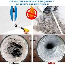 Dryer vent cleaning - It's recommended to have your dryer hose vent cleaned at least once a year to prevent lint buildup, reduce the risk of fire, and ensure the efficient operation of your dryer. We use a special brush from various sizes depending on the vent tube. We use a camera to show the before and after cleaning. Dryer vent cleaning - It's recommended to have your dryer hose vent cleaned at least once a year to prevent lint buildup, reduce the risk of fire, and ensure the efficient operation of your dryer. We use a special brush from various sizes depending on the vent tube. We use a camera to show the before and after cleaning.