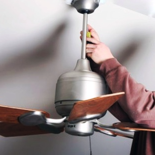 Ceiling Fan Repairs/Replacements - Tired of your old ceiling fan swaying from side to side or making a terrible noise? We are more than able to repair it for you or replace the fan entirely! Ceiling Fan Repairs/Replacements - Tired of your old ceiling fan swaying from side to side or making a terrible noise? We are more than able to repair it for you or replace the fan entirely!