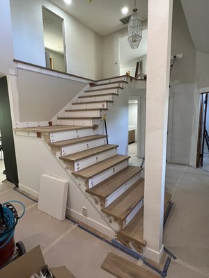 Floor and stairs install - This remodel project had old and outdated floors and staircase. Customer picked out and purchased an absolutely stunning engineered hardwood floor product which I had a blast installing ! Took me a few days but got it all done and I can honestly say it’s one of my favorites! Home owner also bought some top of the line Aria vents that put the cherry on top . Floor and stairs install - This remodel project had old and outdated floors and staircase. Customer picked out and purchased an absolutely stunning engineered hardwood floor product which I had a blast installing ! Took me a few days but got it all done and I can honestly say it’s one of my favorites! Home owner also bought some top of the line Aria vents that put the cherry on top .