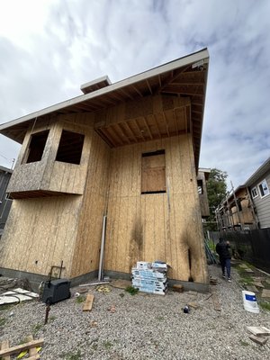 New two-story house - This is a brand new two story home. We have completed of rough framing, rough plumbing and rough electrical work.