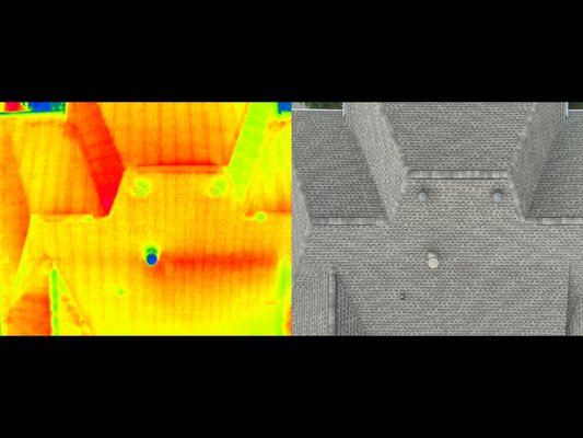 Thermal Services - Infrared Building , Energy and Moisture Surveyor services can help you not only see, but understand what is happening with your home or office. Understanding how different parts of a home handle heat (or cold) can help with the overal health of the building and your family and coworkers.

Moisture, correct air flow in an attic and energy efficiency in the doors and windows can lead to big issues in utilities. Termites love moist wood that isn't exposed to sunlight and mold loves those cooler damp areas too. Find the source and what causes it so you can stop it before it becomes a bigger problem!