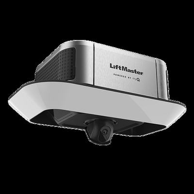 LiftMaster 6690L - LiftMaster's premium belt drive opener: powerful 1-1/4 HPs DC motor, built-in 360° camera, battery backup, and myQ control. The quietest, smartest option for your home. Installed by Dimark in Miami-Dade & Broward.