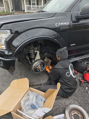 FORD F150 ALL NEW BRAKES AND ROTOR UNDER 500 - Gentleman needed all new brakes and rotors, because he wasn't in a rush we were able to get him everything he needed, and he paid less than $500 that was $800 cheaper than another quote he had received. FORD F150 ALL NEW BRAKES AND ROTOR UNDER 500 - Gentleman needed all new brakes and rotors, because he wasn't in a rush we were able to get him everything he needed, and he paid less than $500 that was $800 cheaper than another quote he had received.