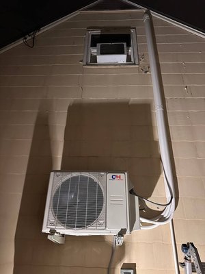 Installation of a multi-split air conditioner and 2 zones of indoor units. - Project Description: Installation of Hit Pom Multi-Split Air Conditioner in an Old House
As part of this project, our team of professionals successfully installed a Hit Pom multi-split air conditioner, providing comfortable cooling in two zones with the use of two indoor units.
Key Points:
- Challenging Conditions: The house where the installation took place was quite old and required a special approach to the installation process.
- Professional Team: We assembled a highly qualified team that worked harmoniously and efficiently, allowing us to complete the project in just one day.
- Modern Technology: The use of the Hit Pom multi-split air conditioner enabled us to optimize energy consumption and improve the climate conditions in the rooms.
- Quality and Reliability: We guarantee high-quality installation, ensuring the durability and reliability of the system's operation.
Our team takes pride in the completed work and is ready to offer similar solutions for creating a comfortable climate in any conditions. Installation of a multi-split air conditioner and 2 zones of indoor units. - Project Description: Installation of Hit Pom Multi-Split Air Conditioner in an Old House
As part of this project, our team of professionals successfully installed a Hit Pom multi-split air conditioner, providing comfortable cooling in two zones with the use of two indoor units.
Key Points:
- Challenging Conditions: The house where the installation took place was quite old and required a special approach to the installation process.
- Professional Team: We assembled a highly qualified team that worked harmoniously and efficiently, allowing us to complete the project in just one day.
- Modern Technology: The use of the Hit Pom multi-split air conditioner enabled us to optimize energy consumption and improve the climate conditions in the rooms.
- Quality and Reliability: We guarantee high-quality installation, ensuring the durability and reliability of the system's operation.
Our team takes pride in the completed work and is ready to offer similar solutions for creating a comfortable climate in any conditions.
