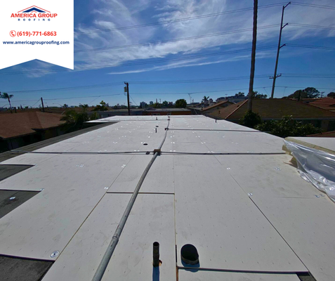 Flat roof TPO installation - Quality, reliability, and professionalism—found in every project. America Group Roofing, your roofing specialists Flat roof TPO installation - Quality, reliability, and professionalism—found in every project. America Group Roofing, your roofing specialists