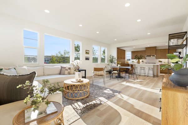 Rancho Mission Viejo Eclectic Modern Staging - This project was for a beautiful home in Rancho Mission Viejo.  We used some really cool modern pieces and kept a light, earthy palette.  Mixing finishes with woods, metals, linens, and greenery really brought this home to life.