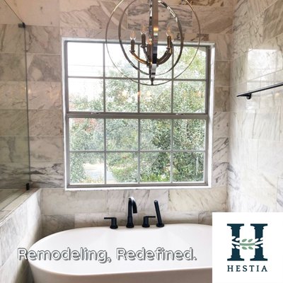 Bathroom Remodeling Projects - When it comes to your bathroom, we can do it all. Whether you are looking to change an outdated style or do a complete remodel of your entire bathroom, check out some of our recent bathroom projects. Popular options include hexagon tile, open framework walk in showers, deep soaking freestanding tubs, and of course plenty of storage options for all of your pampering goodies. If you want to keep it sleek and modern, or rustic and earthy, we have the experience to make it happen. We can also give that adjoining closet the makeover it deserves. Bathroom Remodeling Projects - When it comes to your bathroom, we can do it all. Whether you are looking to change an outdated style or do a complete remodel of your entire bathroom, check out some of our recent bathroom projects. Popular options include hexagon tile, open framework walk in showers, deep soaking freestanding tubs, and of course plenty of storage options for all of your pampering goodies. If you want to keep it sleek and modern, or rustic and earthy, we have the experience to make it happen. We can also give that adjoining closet the makeover it deserves.